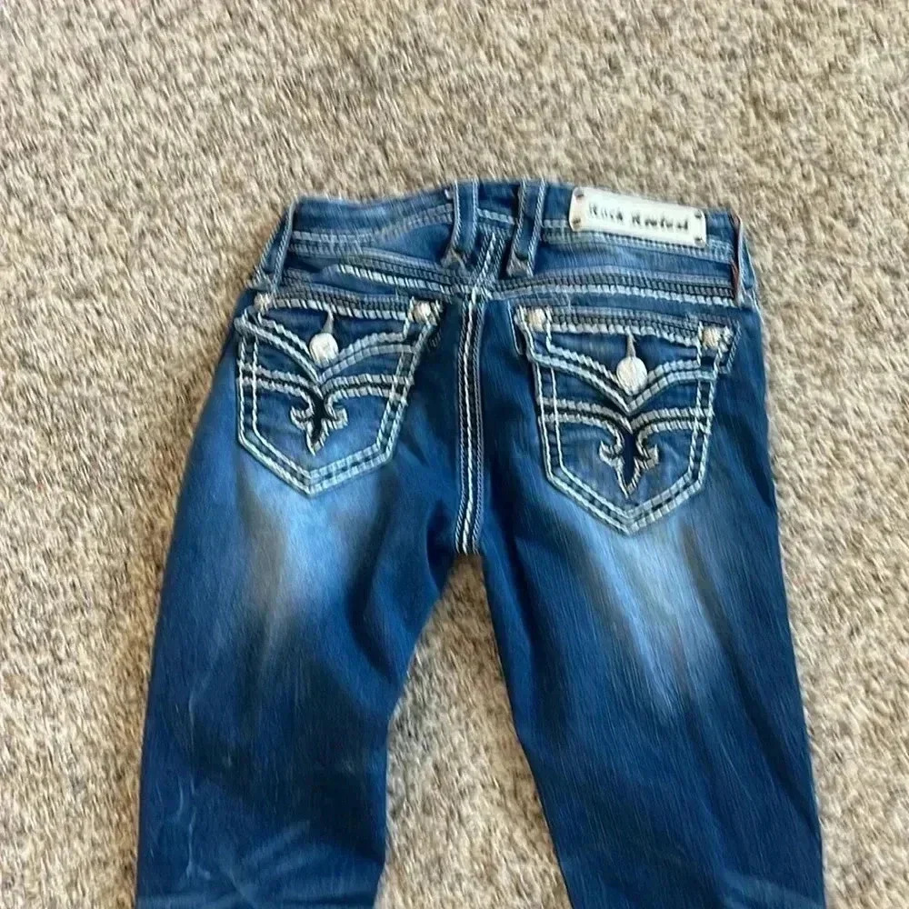 Rock Revival Blue Skinny Jeans - Picture 3 of 5
